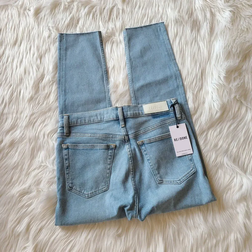 Re/Done Levi's Jean 90's High Rise Ankle Crop Skinny Y2K 29 NWT Anthropologie - Picture 5 of 5